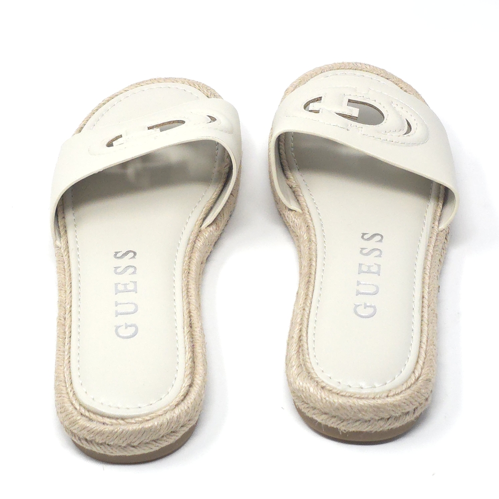 Guess Katica Cream 150 Logo Espadrille Slide Sandals US 7.5M - Picture 4 of 8